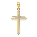 14k Gold Two-tone Cross