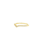 14k Yellow Gold Contour Diamond Band
