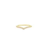 14k Yellow Gold Contour Diamond Band