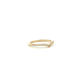 14k Yellow Gold Contour Diamond Band