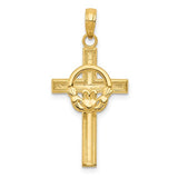 14ky Gold Claddagh Cross Pendant