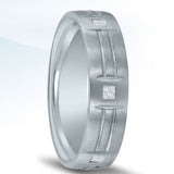 Sterling Silver Diamond Station Band