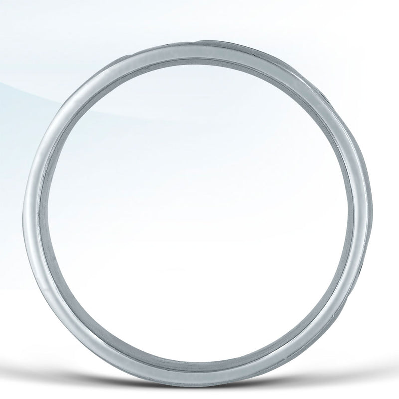 Sterling Silver Diamond Station Band