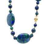 ESTATE 14KY Gold Azurmalachite Bead Strand