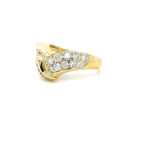 Estate 18K Yellow Gold Chevron Ring with 1.25ctw Diamonds