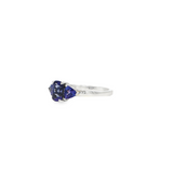 Estate 18k White Gold Cushion Cut Tanzanite Ring