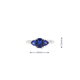 Estate 18k White Gold Cushion Cut Tanzanite Ring