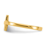 14ky Gold Sideways Cross Ring