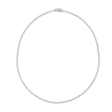 14k White Gold 16 Inch 3.15ctw Diamond Tennis Necklace