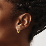 14ky Gold Claddagh Hoop Earrings