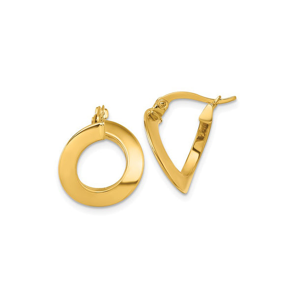 14K Yellow Gold Polished Twist Earrings