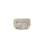 ESTATE 14K YELLOW GOLD 2 CARAT DIAMOND FASHION RING