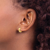 14K Yellow Gold 5mm Wide Hinged Huggie Hoop Earring