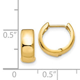 14K Yellow Gold 5mm Wide Hinged Huggie Hoop Earring