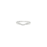 14k White Gold Contour Diamond Band