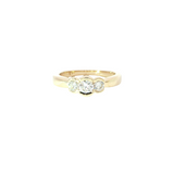 Estate 14k Yellow Gold Three-Stone Diamond Ring