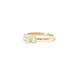 Estate 14k Yellow Gold Three-Stone Diamond Ring