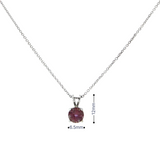 14k White Gold Round Lab Created Alexandrite Solitaire Pendant