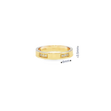 14ky Gold Diamond Accented Station Band Ring