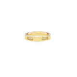 14ky Gold Diamond Accented Station Band Ring