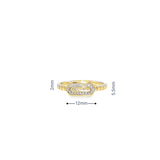 14k Yellow Gold Baguette and Diamond Halo Ring