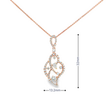 18k Rose Gold Diamond Pendant Necklace