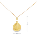 14k Yellow Gold Flat Polished Teardrop Necklace – 18" Chain