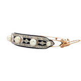 Estate 14k Yellow Gold Art Deco-Style Hinged Bangle Bracelet