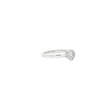 14k White Gold Round Halo Diamond Ring