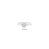 14k White Gold Round Halo Diamond Ring