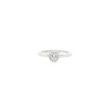14k White Gold Round Halo Diamond Ring