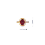 18k Rose Gold Rubelite and Diamond Twisted Halo Ring