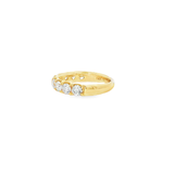 14k Yellow Gold Round Diamond Band