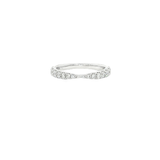 14k White Gold Pinched Diamond Band
