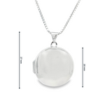 18-20" Sterling Silver Domed Round Locket Necklace