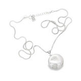 18-20" Sterling Silver Domed Round Locket Necklace