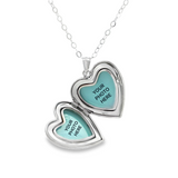 24" Adjustable Sterling Silver Polished Swirl Heart Locket
