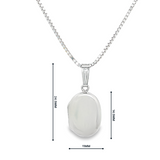 18-20" Sterling Silver Oval Locket