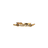 Estate 18k Yellow Gold Etruscan Revival Pin/Brooch with Turquoise and Diamond Accents