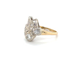 ESTATE 14K TWO-TONE DIAMOND FASHION RING