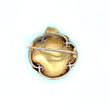 ESTATE 18K YELLOW GOLD ART NOUVEAU BROOCH BY EMILE VERNIER With DIAMOND ACCENTS