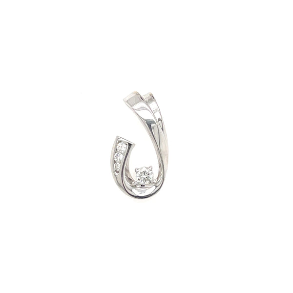 ESTATE SLIDE PENDANT WITH .20 CTW DIAMONDS SET IN 14KW