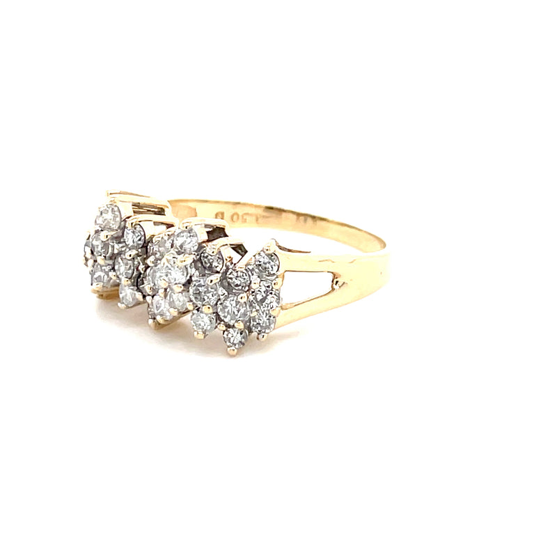 ESTATE 14K YELLOW GOLD RING FEATURING 1.5TCW DIAMONDS