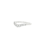 14k White Gold Contour Diamond Band