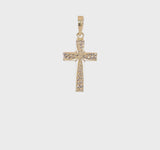 14Ky Gold Reversible Puffed Cross Pendant