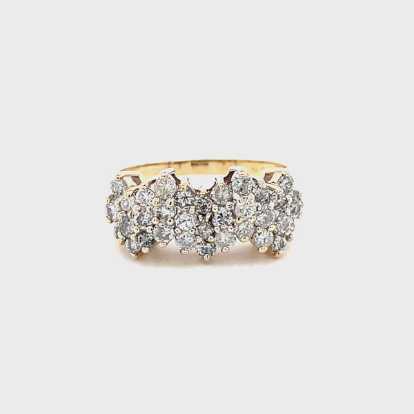 ESTATE 14K YELLOW GOLD RING FEATURING 1.5TCW DIAMONDS