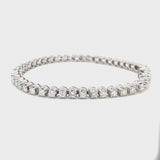 ESTATE 14K/18KW Gold 4cttw Diamond In-Line Bracelet
