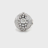 Estate Platinum Diamond Dome Ring