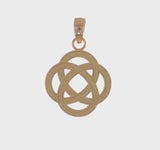 14KY Gold Celtic Eternity Knot Circle Pendant