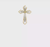 14KY Gold .08ct tw Diamond Cross Slide Pendant